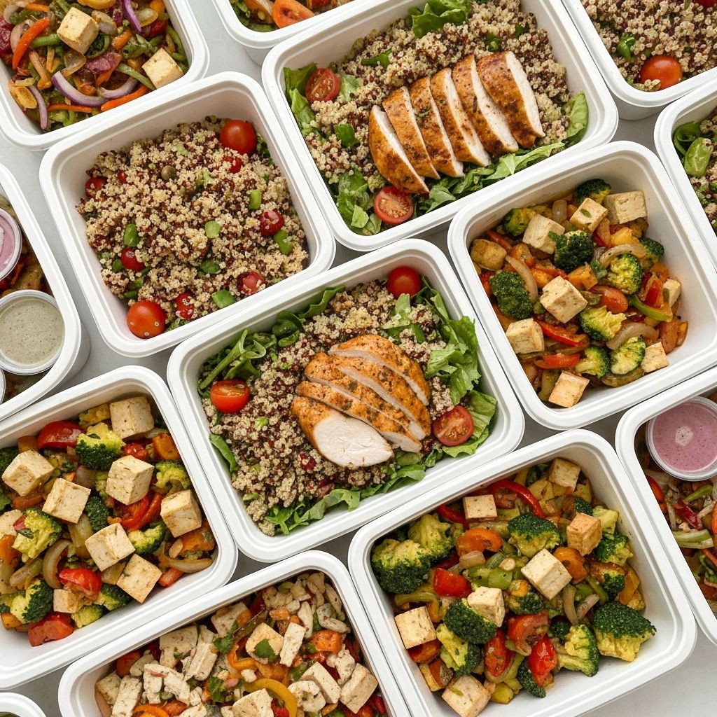 Organized meal containers for busy lifestyle