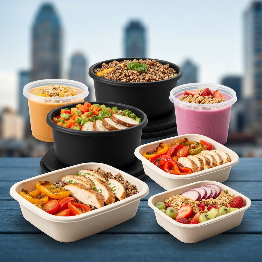 Portable meal options in containers